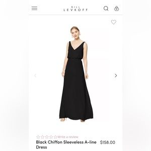 Bill levkoff black dress. Size 8